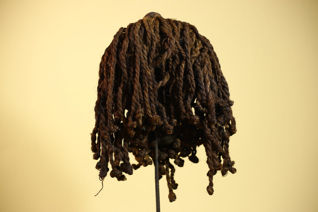 Antique Dan Mask with Braided Beard & Metal Inlays African Collectible Art-G6035