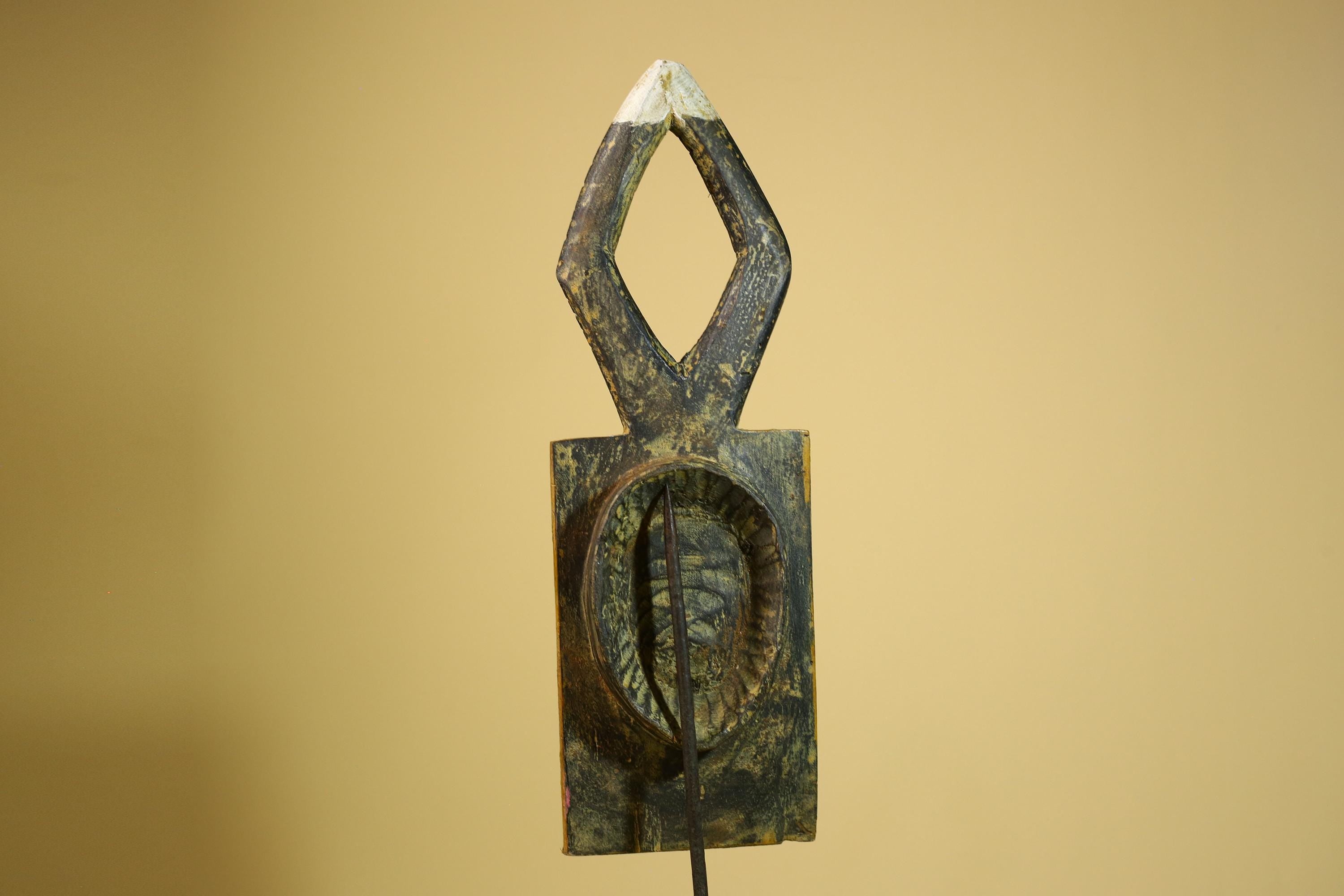 African Bwa Mask Carved Wood Geometric Design Burkina Faso Tribal Art Decor-G5939