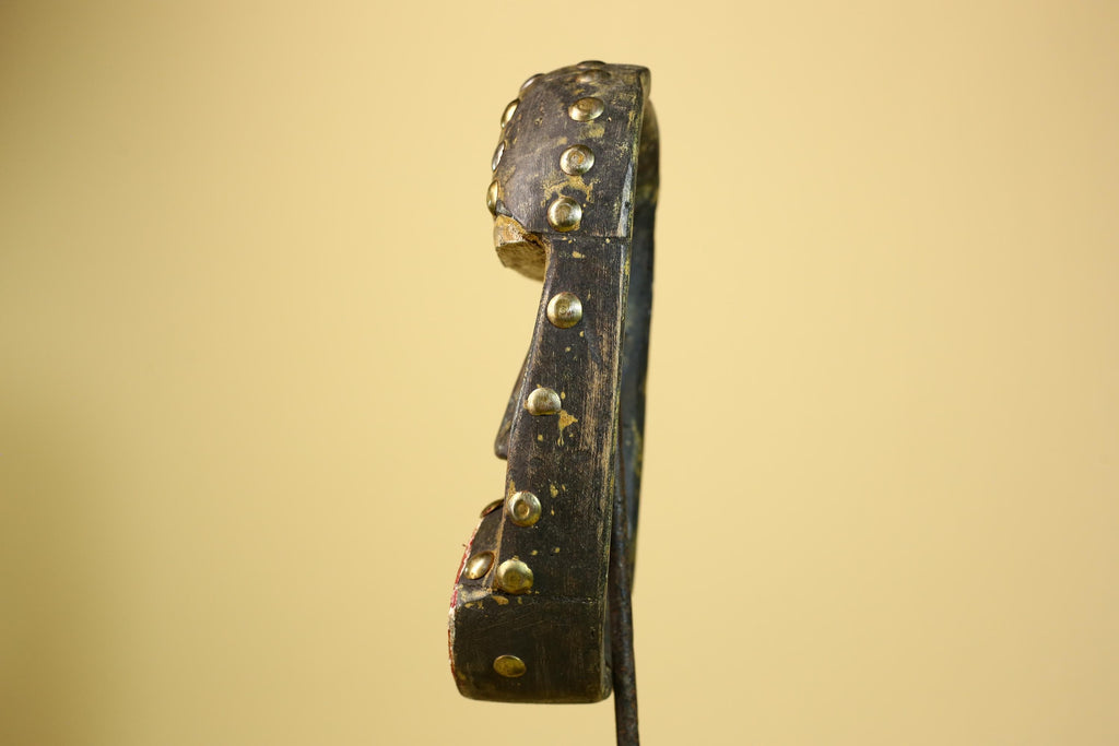 African Tribal Mask Wood With Metal Studs Côte d’Ivoire Ritual Decor-G5945