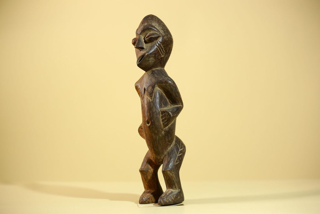 An African Sculpture Statue Carved Tribal Figure Old Wood Ethnographic Art-G6042