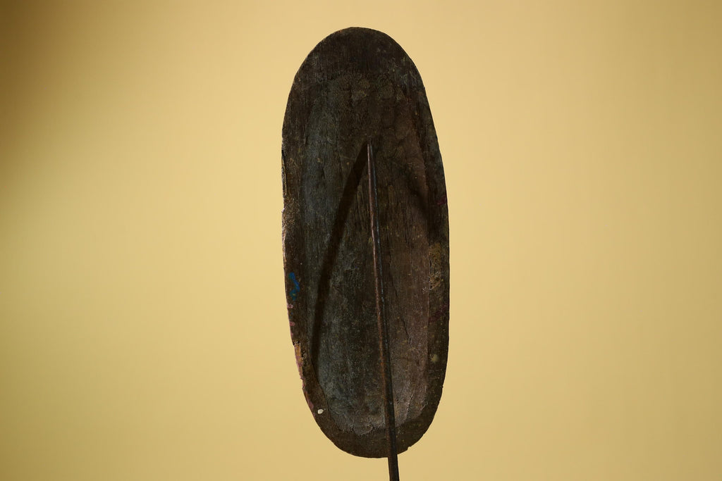 African Tribal Mask Carved Wood Painted Features Gabon Art Decor-G5947