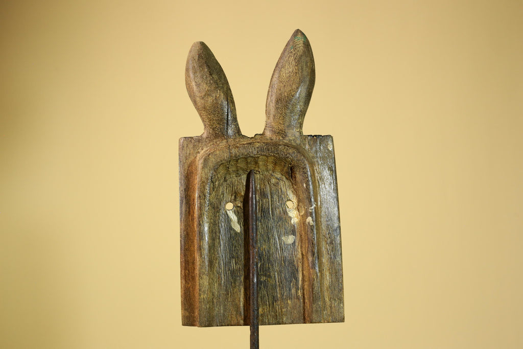 African Bwa Mask Carved Wood Painted Geometric Design Burkina Faso Tribal Art-G5949