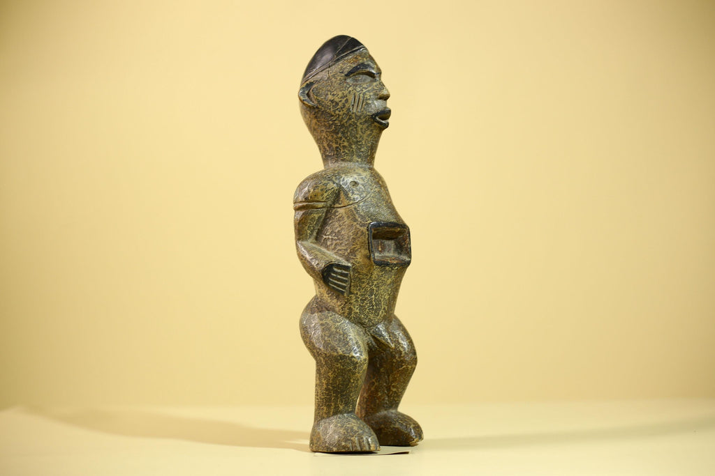 Vintage African Tribal Wood Statue Hand Carved Rustic Primitive Art Figure-G6044