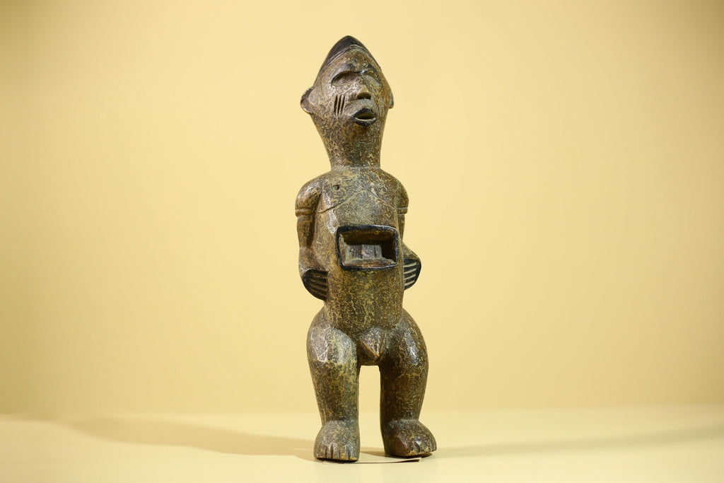 Vintage African Tribal Wood Statue Hand Carved Rustic Primitive Art Figure-G6044