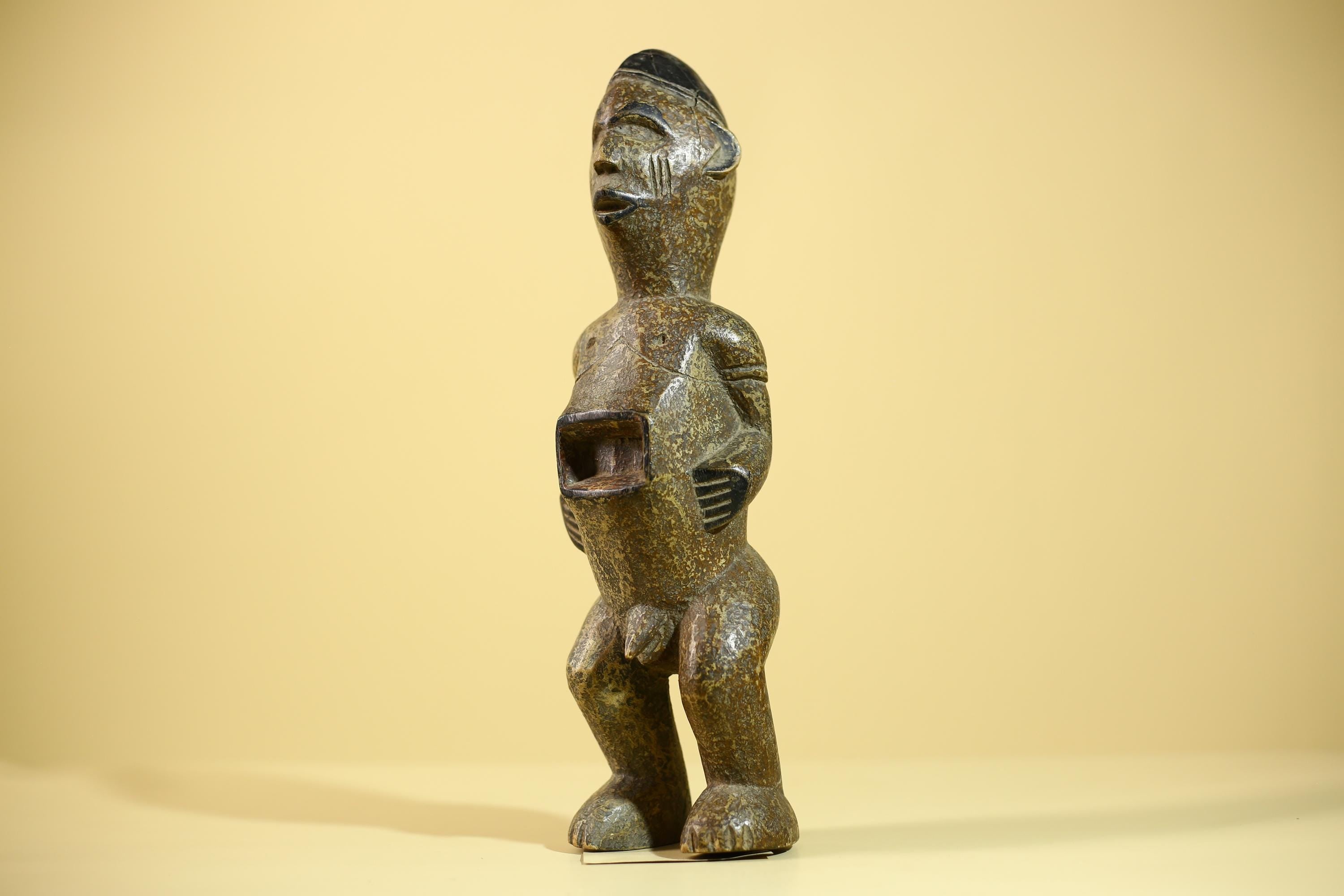 Vintage African Tribal Wood Statue Hand Carved Rustic Primitive Art Figure-G6044