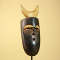 Crescent Moon Carved Wood African Bwa Mask  Tribal Art Burkina Faso Vintage-G5958