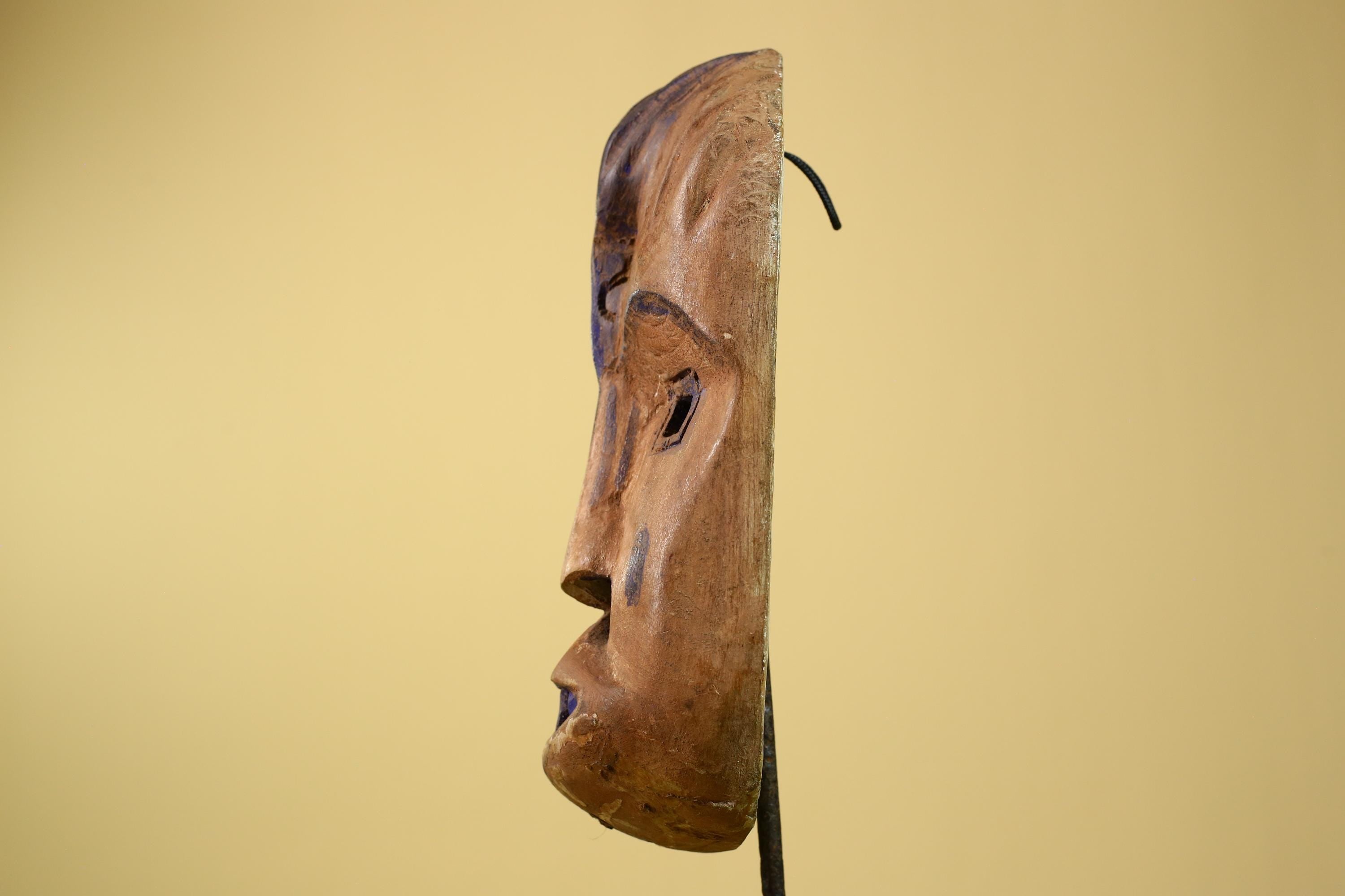 African Dan Gio Mask Carved Wood Blue Pigments Tribal Art Côte d’Ivoire Vintage-G5959