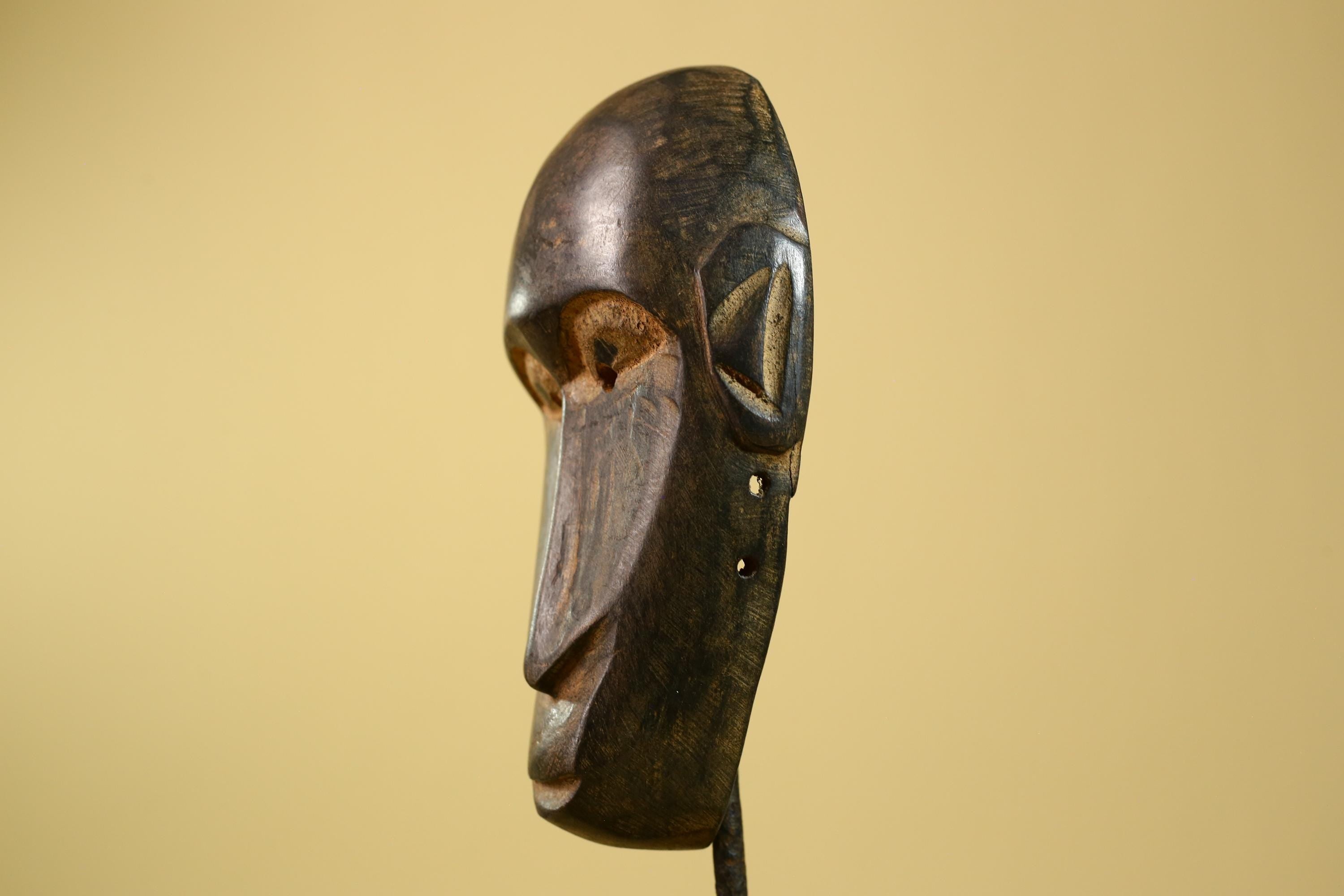 Dan African Mask Wood Carved Long Face Liberia Tribal Art-G5960