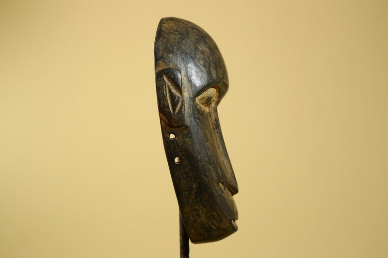 Dan African Mask Wood Carved Long Face Liberia Tribal Art-G5960
