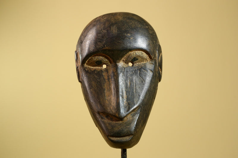 Dan African Mask Wood Carved Long Face Liberia Tribal Art-G5960