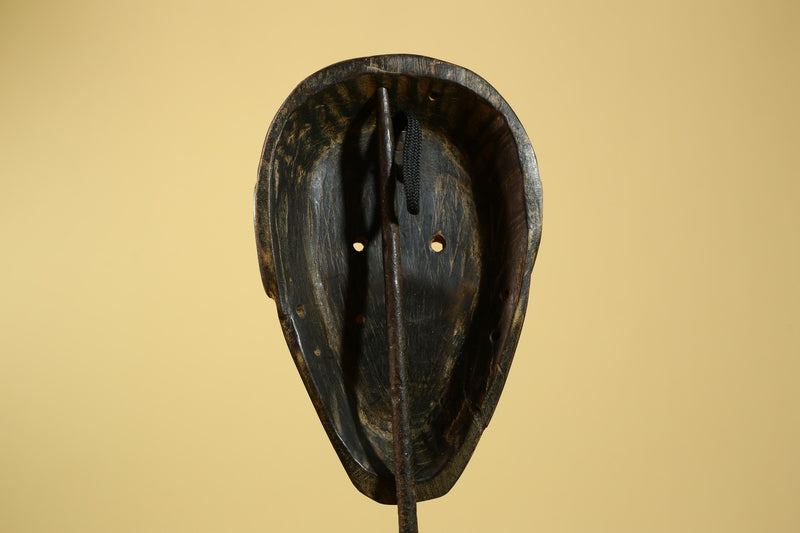 Dan African Mask Wood Carved Long Face Liberia Tribal Art-G5960