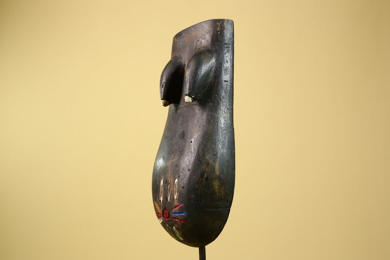 African Dan Torso Mask Carved Wood Painted Details West Africa Tribal Art-G5961