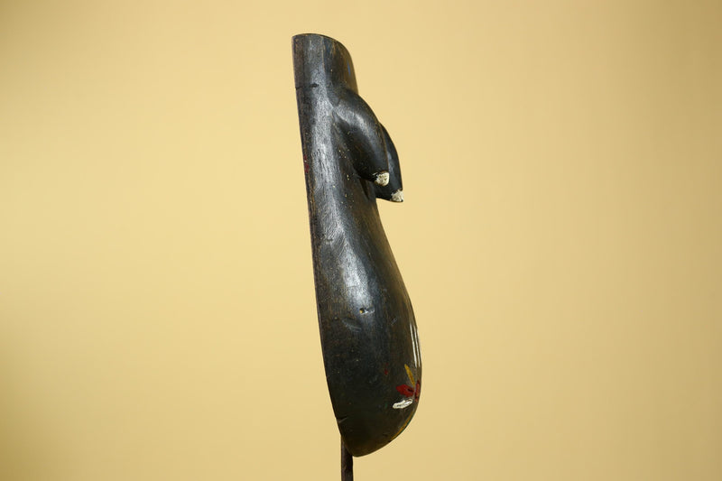 African Dan Torso Mask Carved Wood Painted Details West Africa Tribal Art-G5961