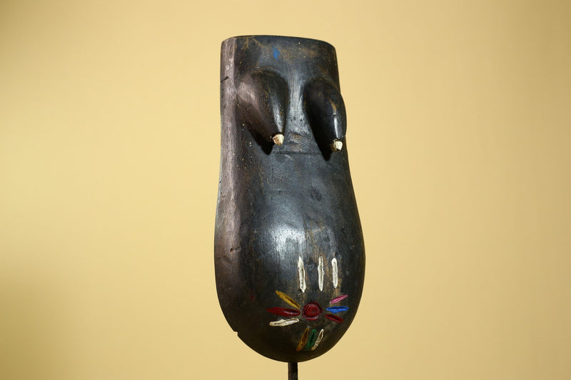 African Dan Torso Mask Carved Wood Painted Details West Africa Tribal Art-G5961