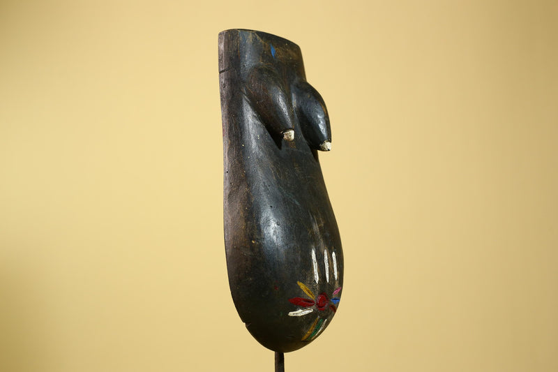 African Dan Torso Mask Carved Wood Painted Details West Africa Tribal Art-G5961