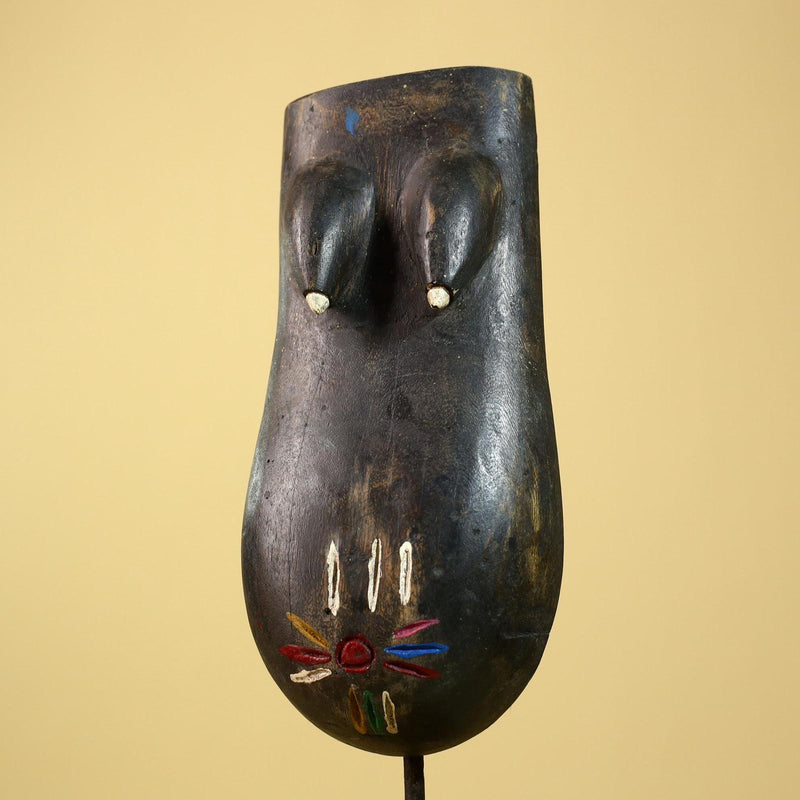 African Dan Torso Mask Carved Wood Painted Details West Africa Tribal Art-G5961