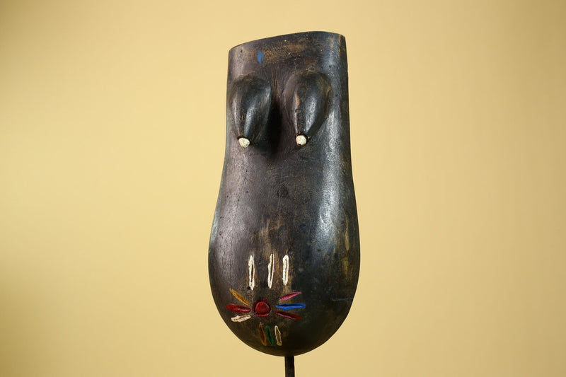 African Dan Torso Mask Carved Wood Painted Details West Africa Tribal Art-G5961