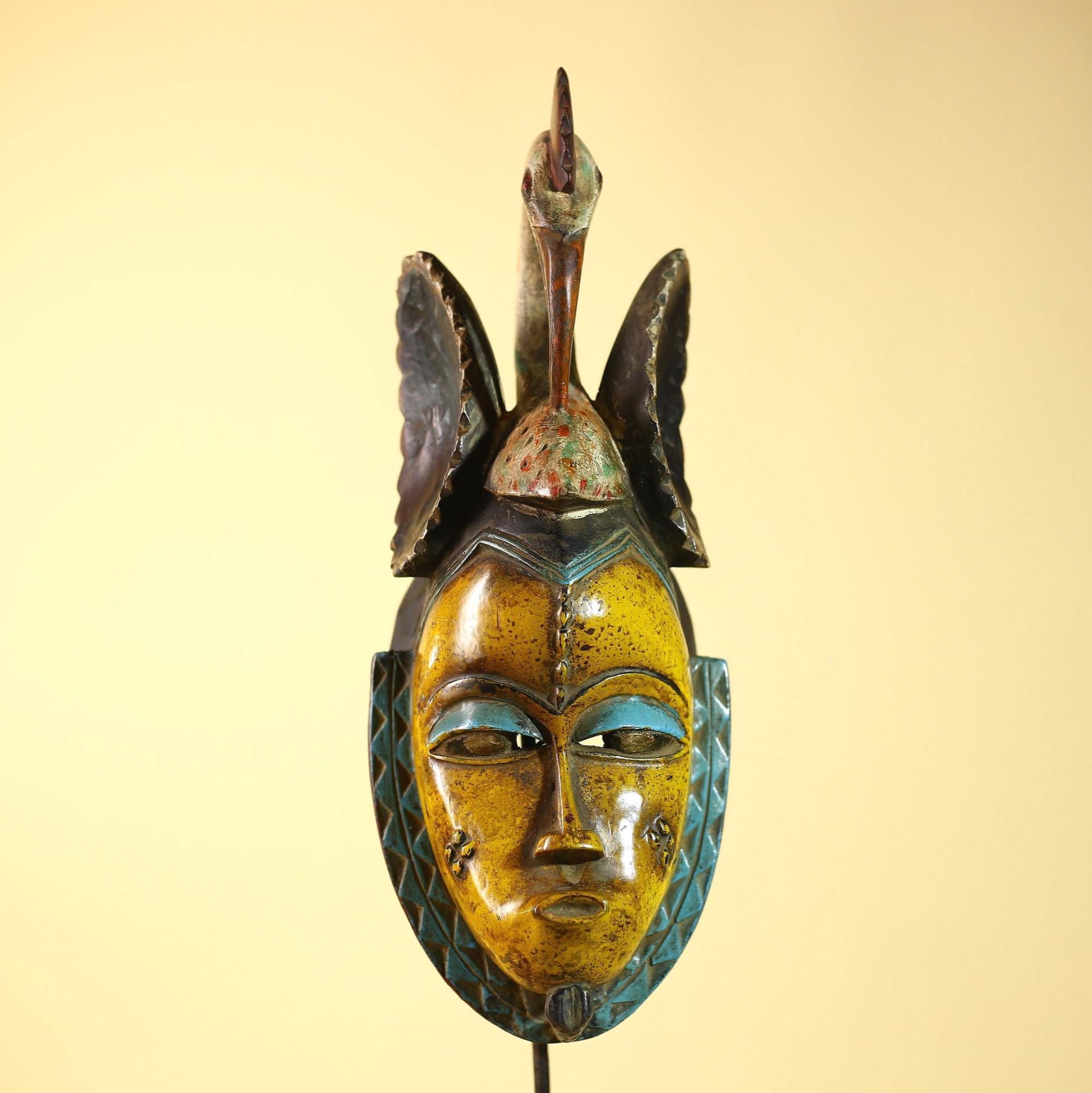 Handmade Guro Spirit Wall Art Vintage African Wood Decor Unique Tribal Carving-G6070