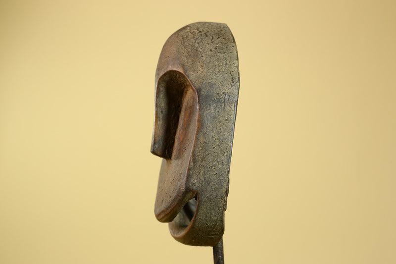 Smiling African Face Dan Mask Carved Wood Liberia Tribal Art Decor-G5967