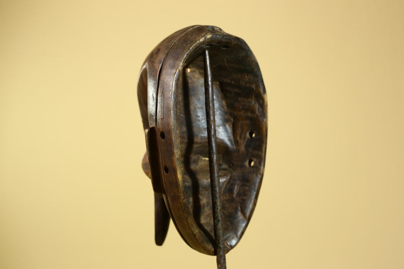 African Dan Mask Carved Wood Long Nose Tribal Art Côte d’Ivoire Decor-G5968