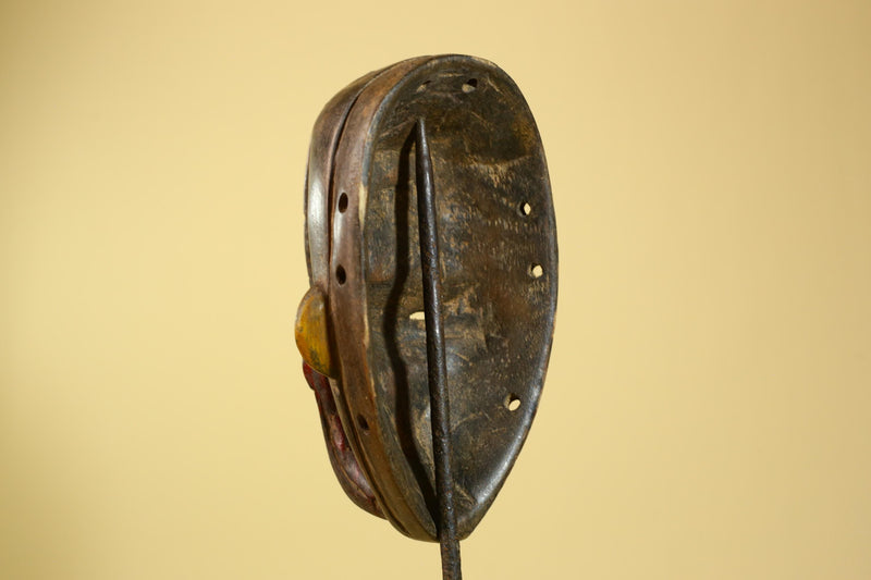 African Dan Mask Carved Wood Elongated Face Côte d’Ivoire Tribal Art Decor-G5969