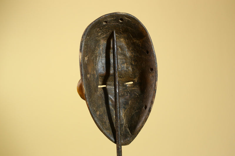 African Dan Mask Carved Wood Elongated Face Côte d’Ivoire Tribal Art Decor-G5969