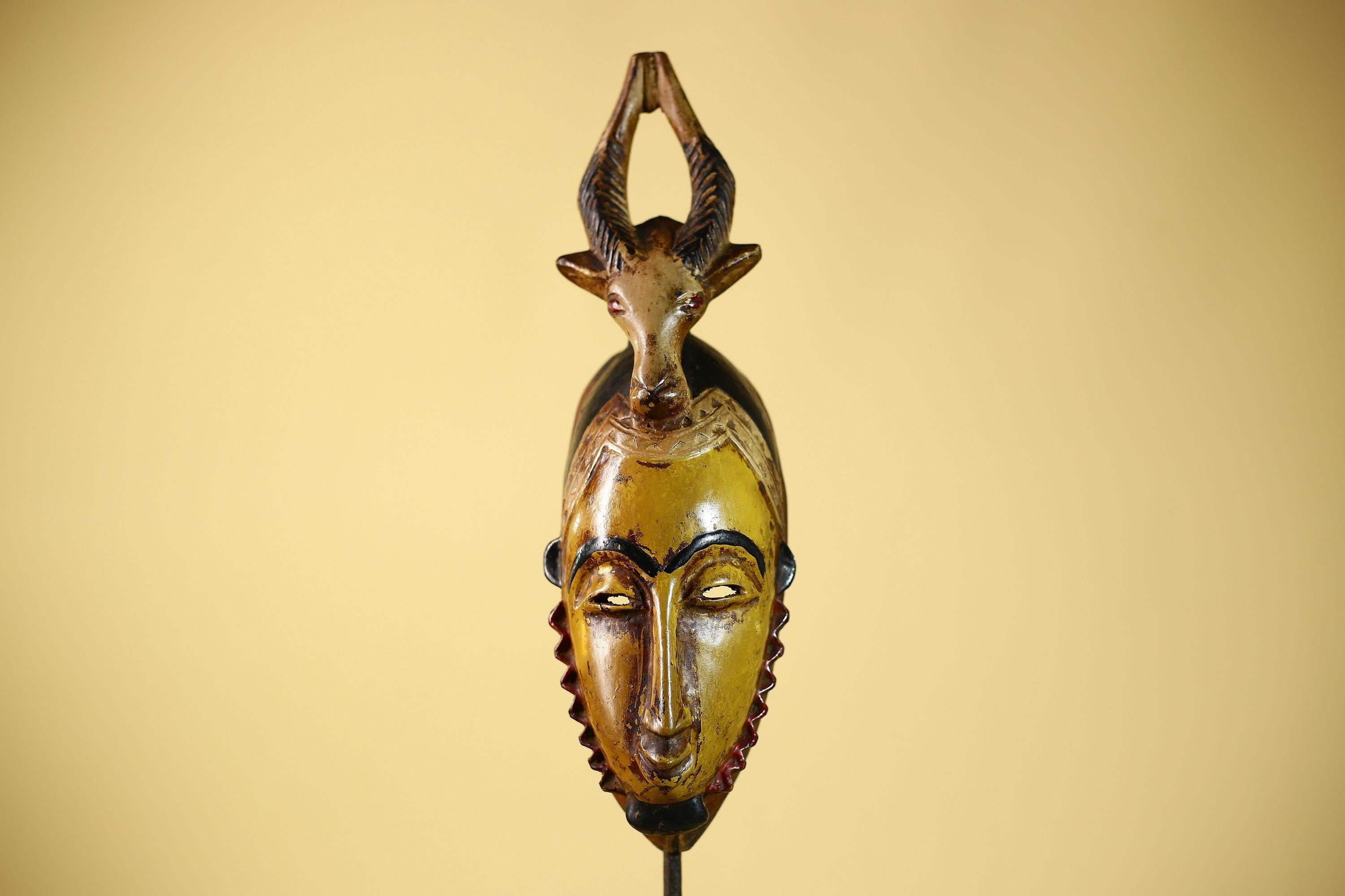 African Mask Guro Antelope Tribal Art Wooden African Mask Wall Art Decor-G6076