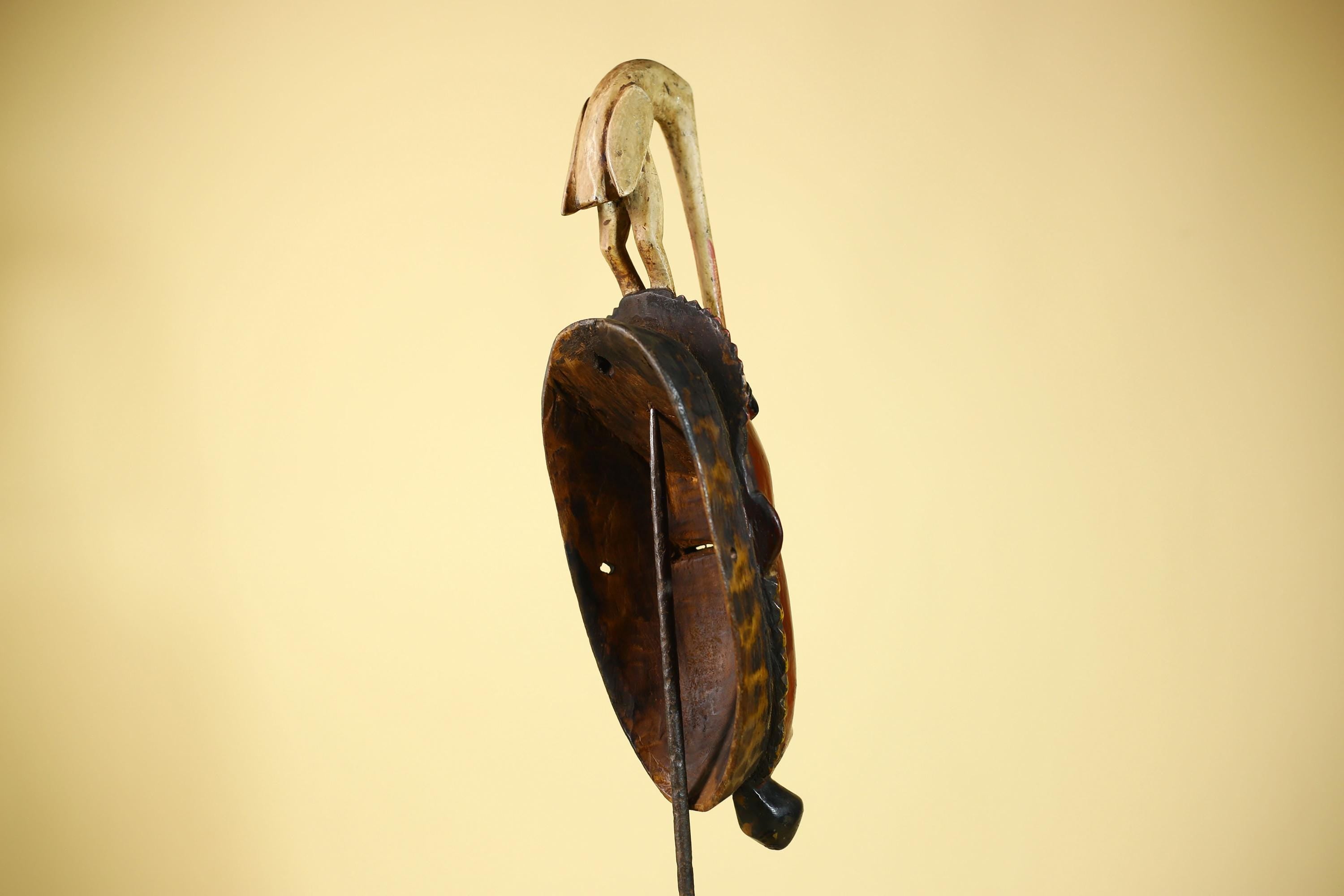 Handmade African Mask Guro Tribal Art Wooden Wall Decor Rare Collectible-G6084
