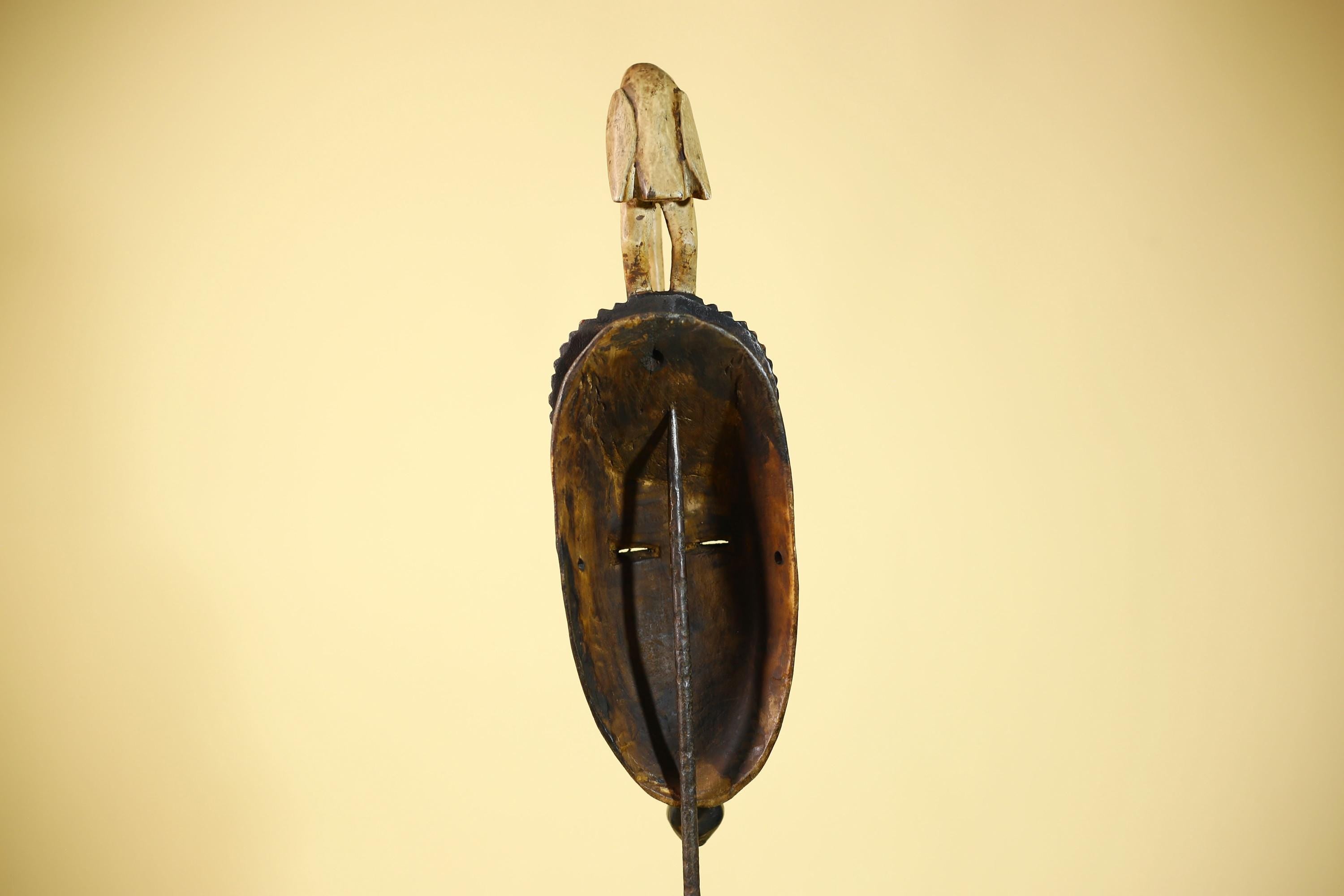 Handmade African Mask Guro Tribal Art Wooden Wall Decor Rare Collectible-G6084