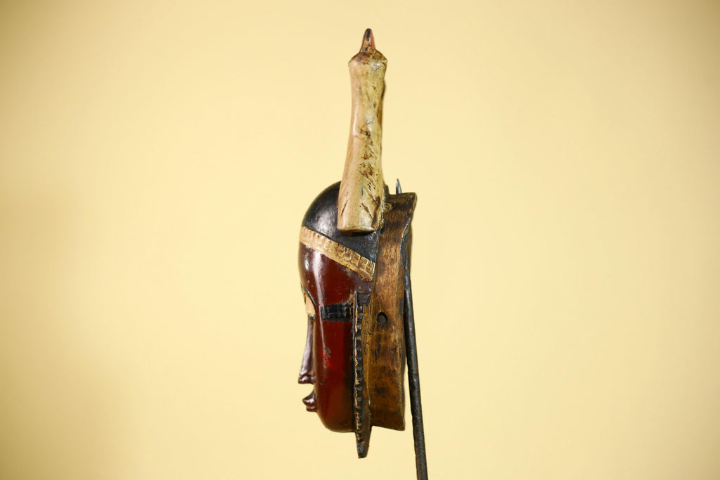 Rare African Mask Guro Vintage Tribal Wooden African Mask Wall Art-G6085