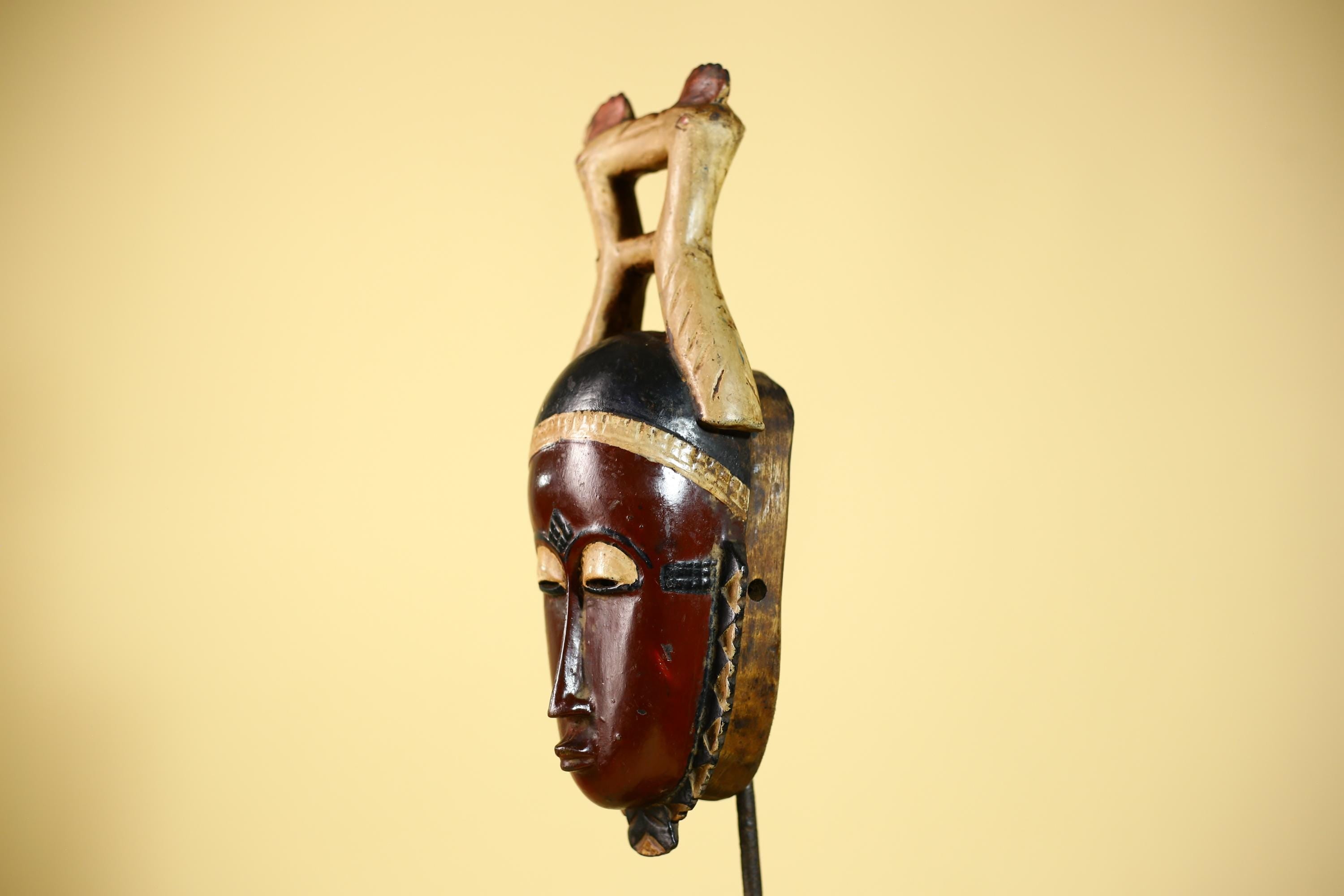 Rare African Mask Guro Vintage Tribal Wooden African Mask Wall Art-G6085