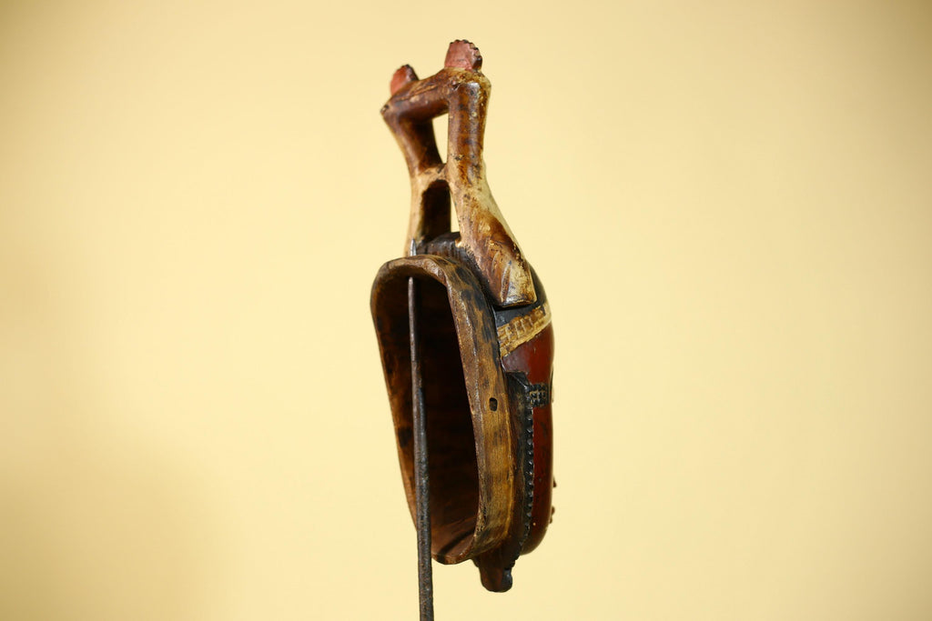 Rare African Mask Guro Vintage Tribal Wooden African Mask Wall Art-G6085