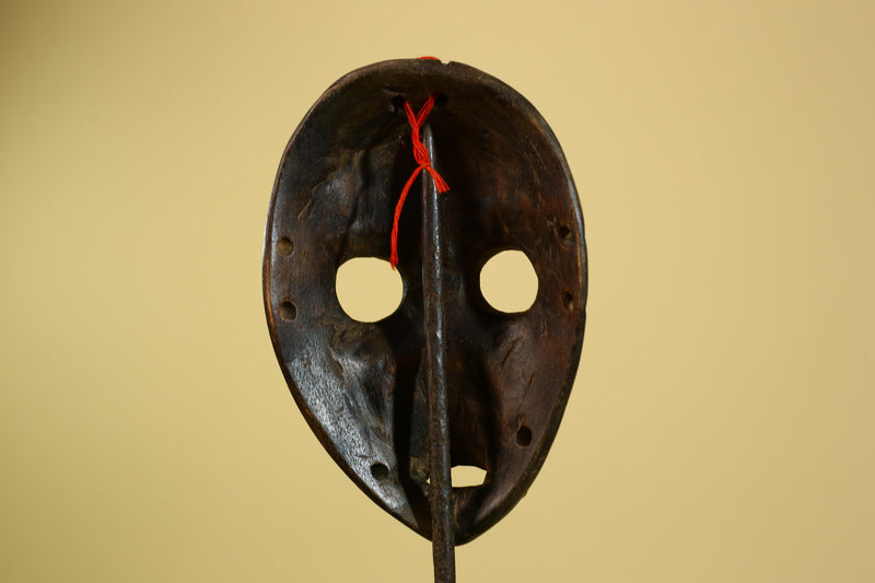 African Dan Mask Carved Wood Brown Black Face Côte d’Ivoire Tribal Decor-G5975