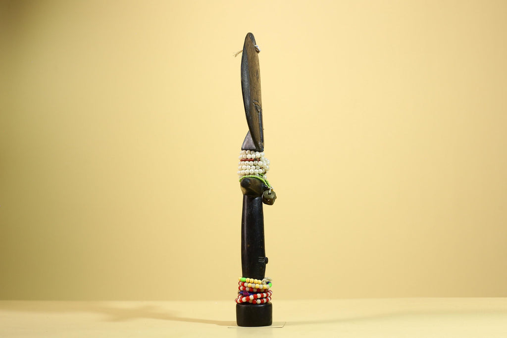 African Akuaba Figure Carved Wood Ghana Fertility Doll Tribal Art Decor-G5981