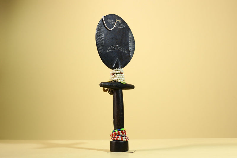 African Akuaba Figure Carved Wood Ghana Fertility Doll Tribal Art Decor-G5981