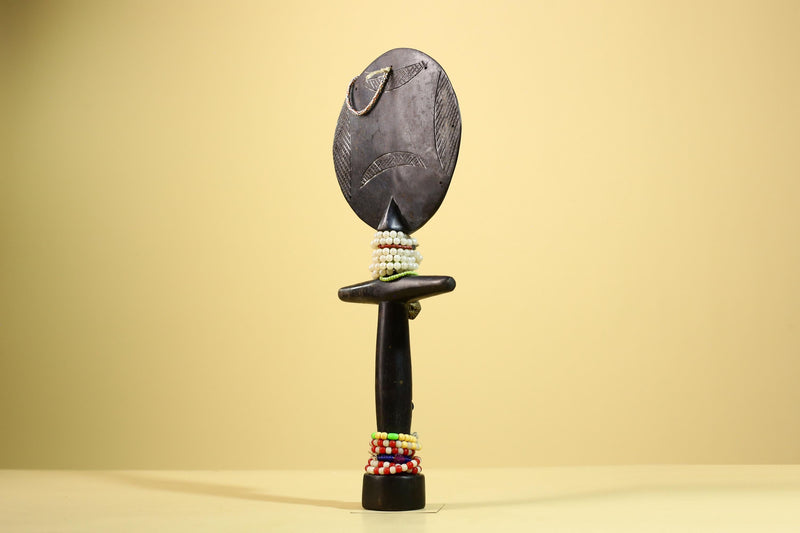 African Akuaba Figure Carved Wood Ghana Fertility Doll Tribal Art Decor-G5981