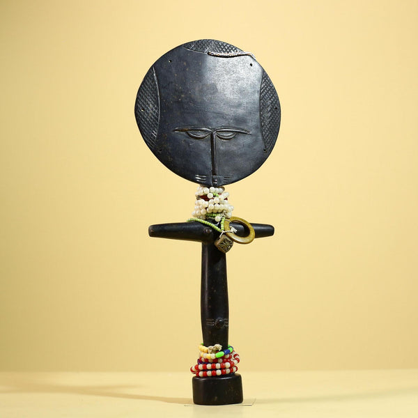 African Akuaba Figure Carved Wood Ghana Fertility Doll Tribal Art Decor-G5981