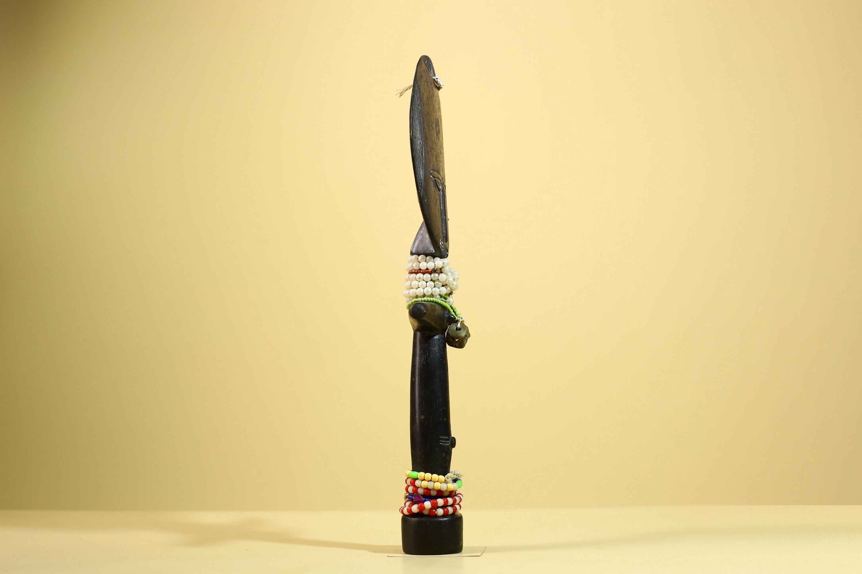 African Akuaba Figure Carved Wood Ghana Fertility Doll Tribal Art Decor-G5981