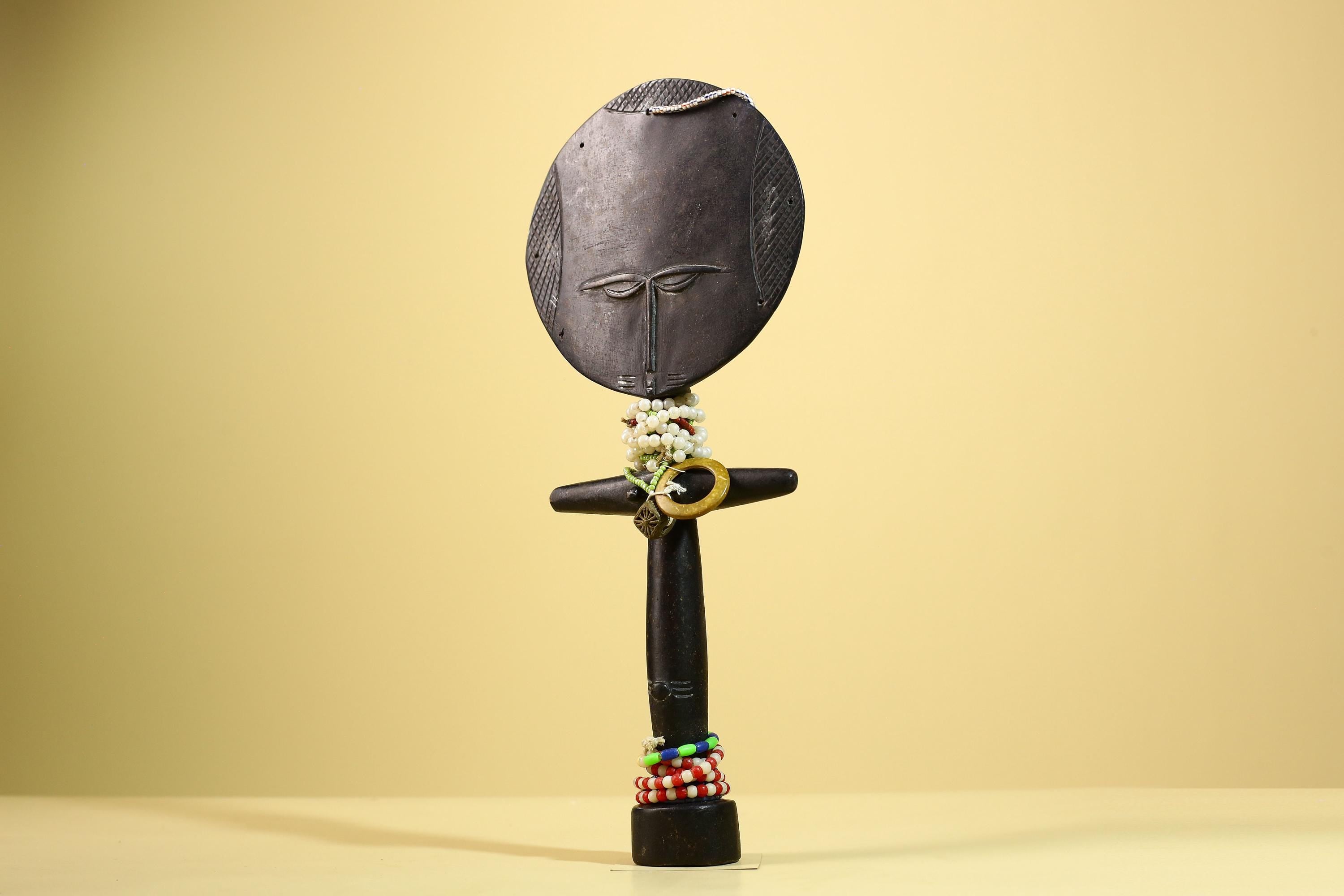 African Akuaba Figure Carved Wood Ghana Fertility Doll Tribal Art Decor-G5981