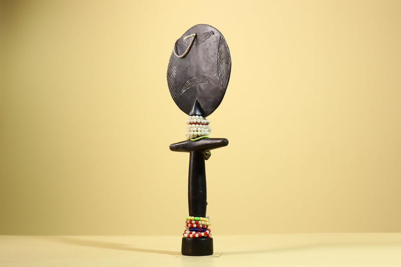 African Akuaba Figure Carved Wood Ghana Fertility Doll Tribal Art Decor-G5981