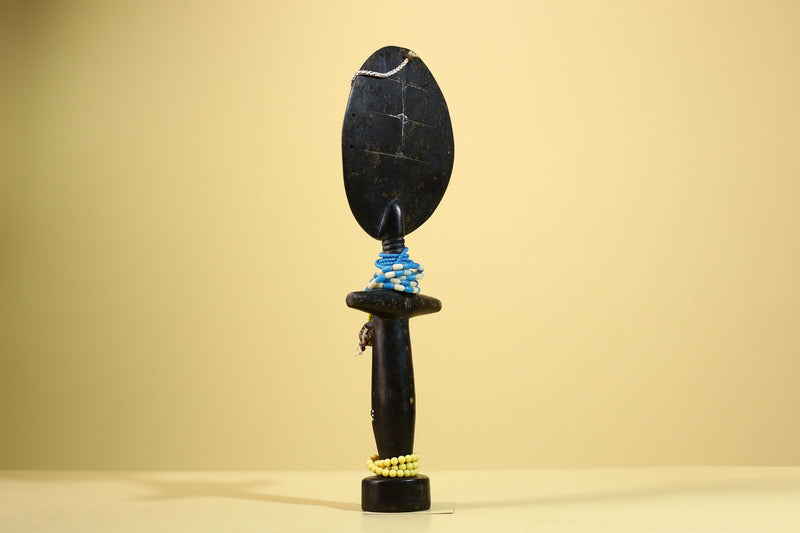 African Akan Statue Carved Wood Fertility Doll Ghana Tribal Art Decor-G5982
