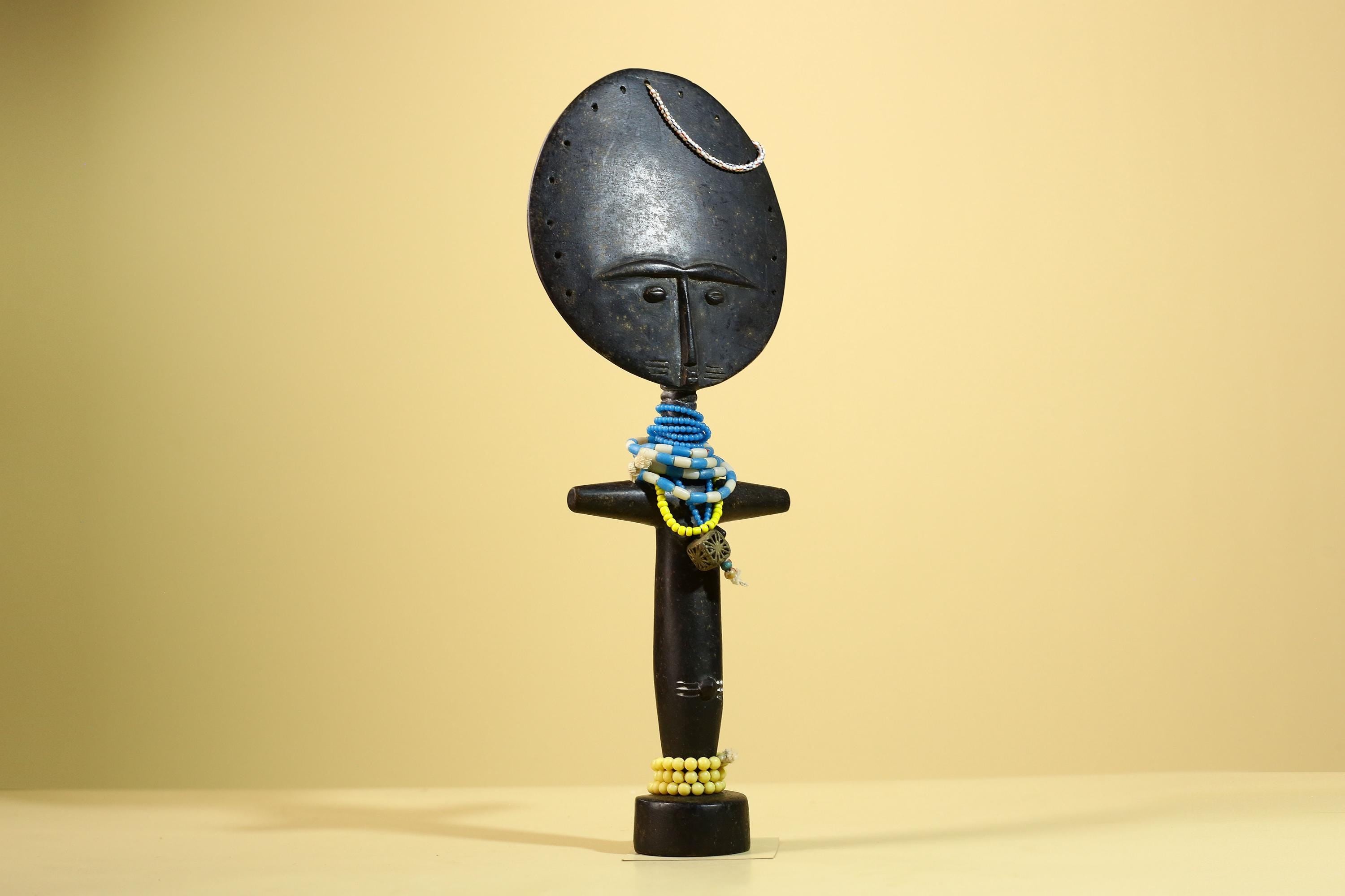 African Akan Statue Carved Wood Fertility Doll Ghana Tribal Art Decor-G5982