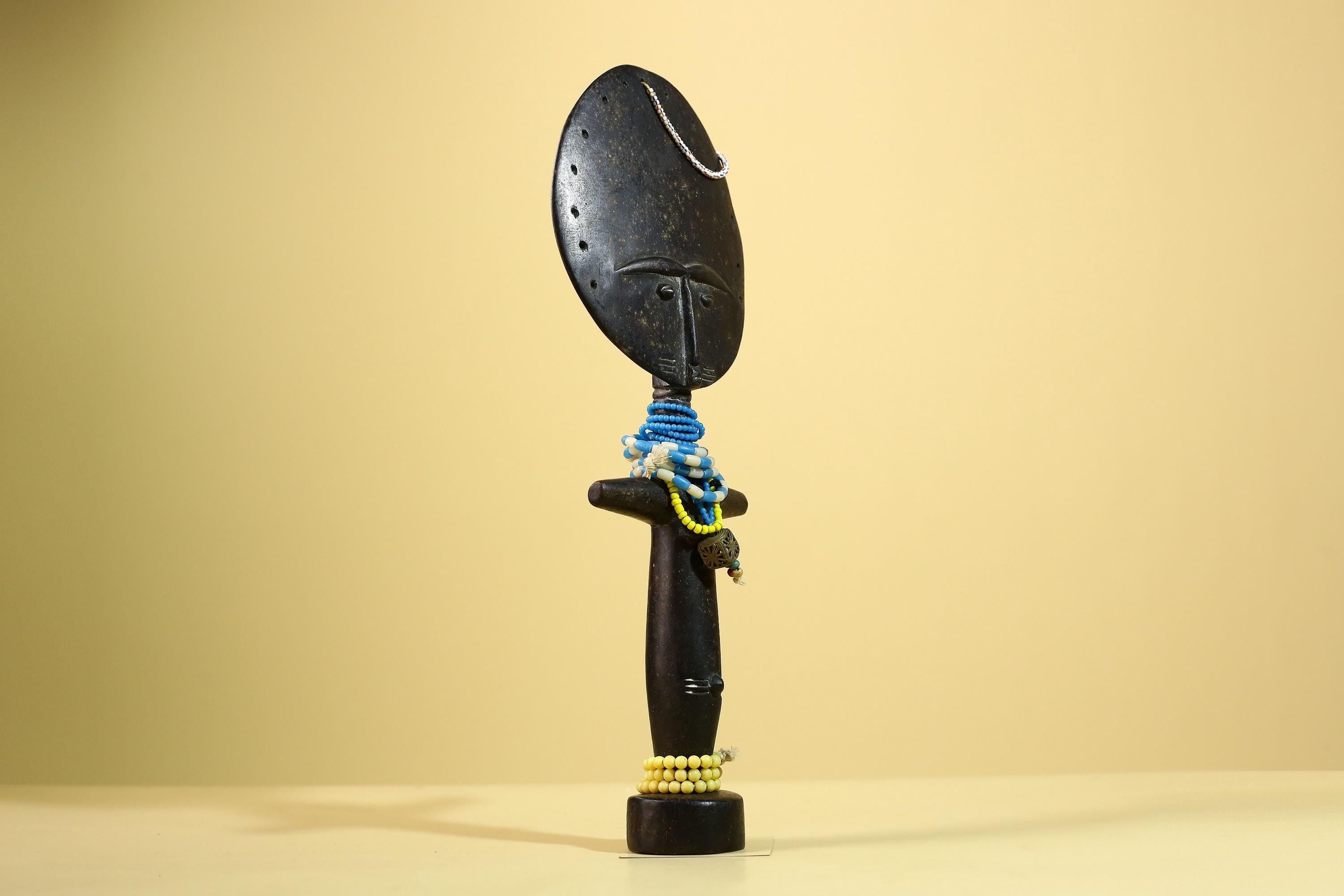 African Akan Statue Carved Wood Fertility Doll Ghana Tribal Art Decor-G5982