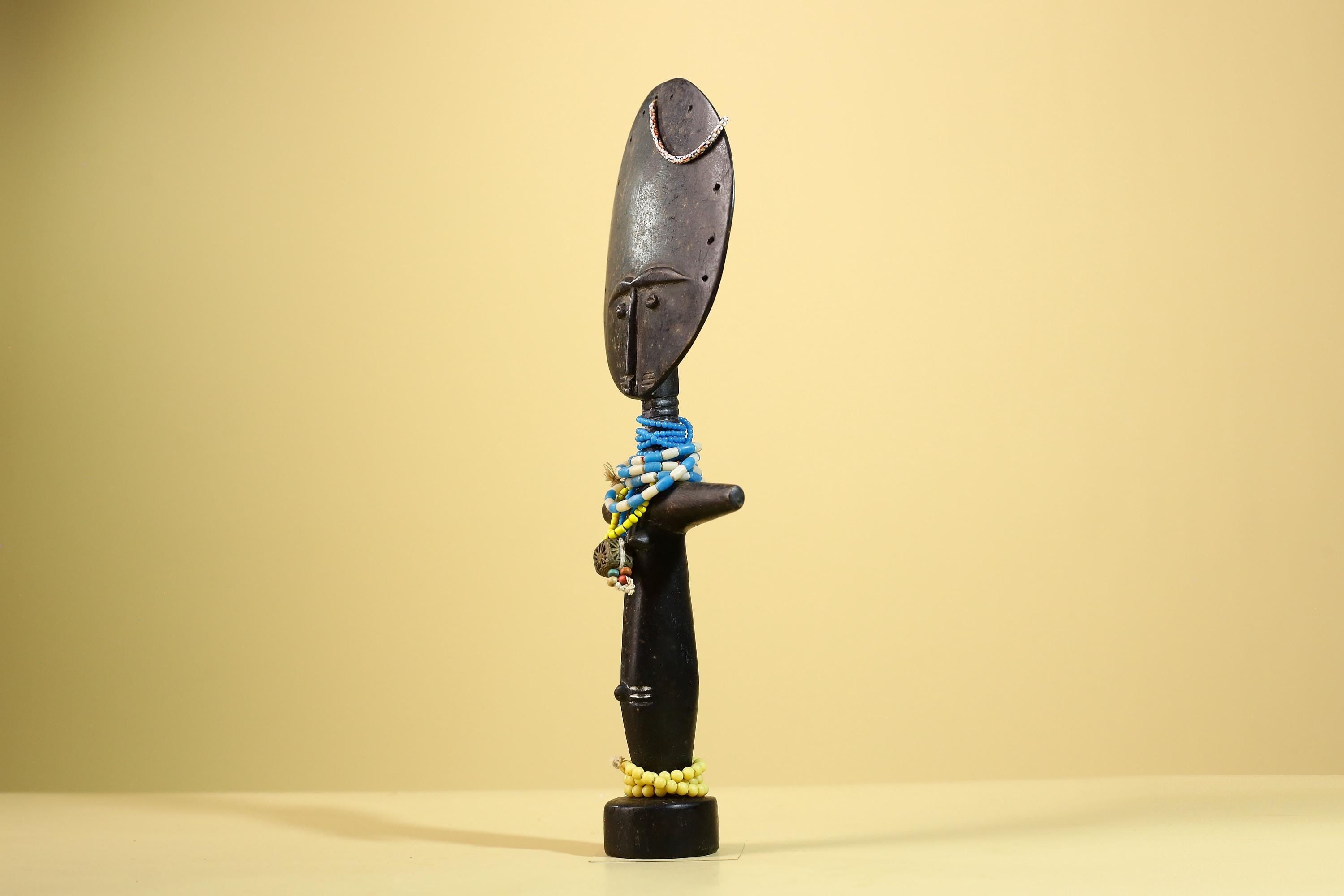 African Akan Statue Carved Wood Fertility Doll Ghana Tribal Art Decor-G5982