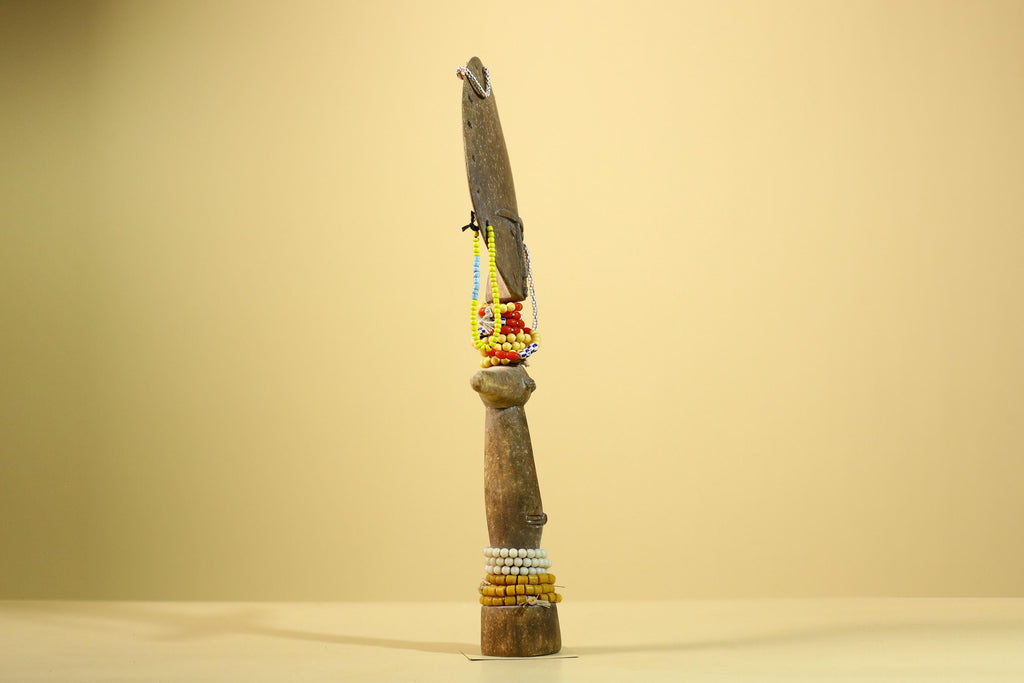 African Akuaba Figure Ghana Fertility Doll Carved Wood Tribal Art Decor-G5983