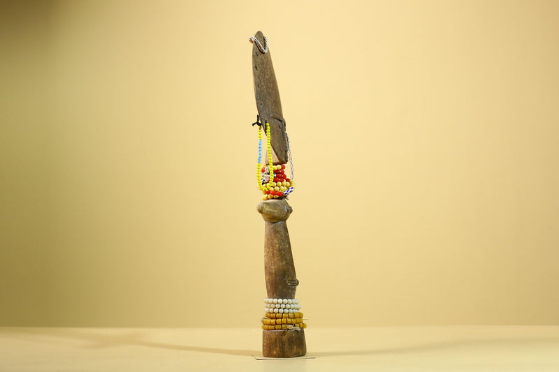 African Akuaba Figure Ghana Fertility Doll Carved Wood Tribal Art Decor-G5983