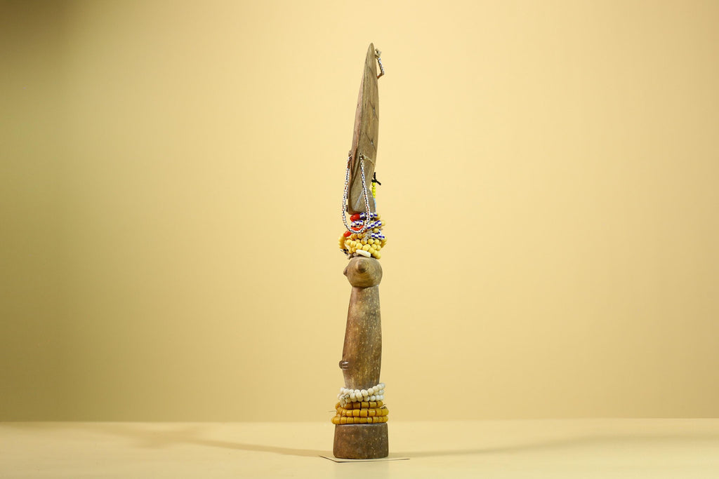 African Akuaba Figure Ghana Fertility Doll Carved Wood Tribal Art Decor-G5983