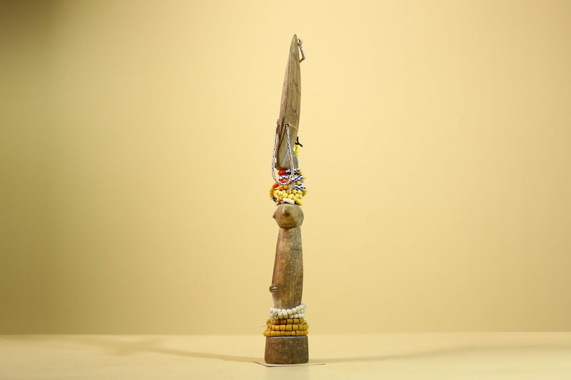 African Akuaba Figure Ghana Fertility Doll Carved Wood Tribal Art Decor-G5983