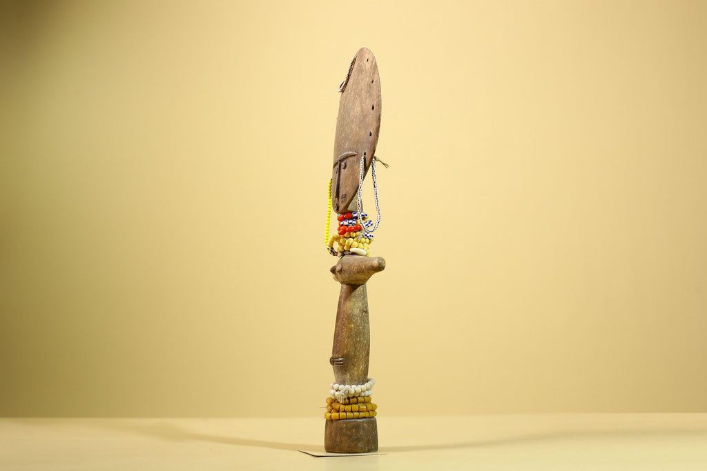 African Akuaba Figure Ghana Fertility Doll Carved Wood Tribal Art Decor-G5983
