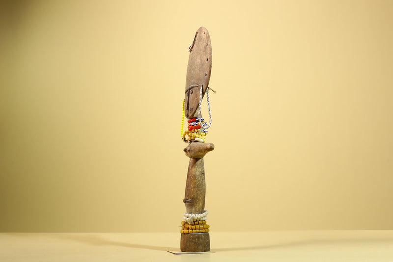 African Akuaba Figure Ghana Fertility Doll Carved Wood Tribal Art Decor-G5983